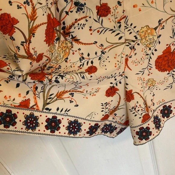 Jasmine & Juliana Floral Sleeveless Romper in Cream Orange Blooms - Picture 6 of 11